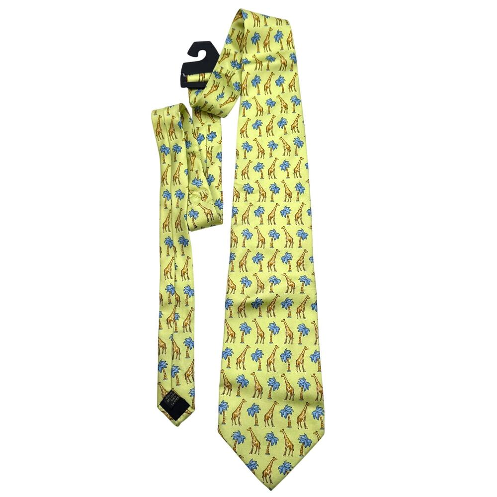 New Banana Republic Green Giraffe Tie